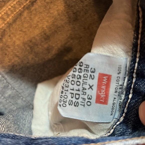 Hand crafted Wrangler denim, jeans, men's regular fit waist 32x30 - Picture 6 of 7